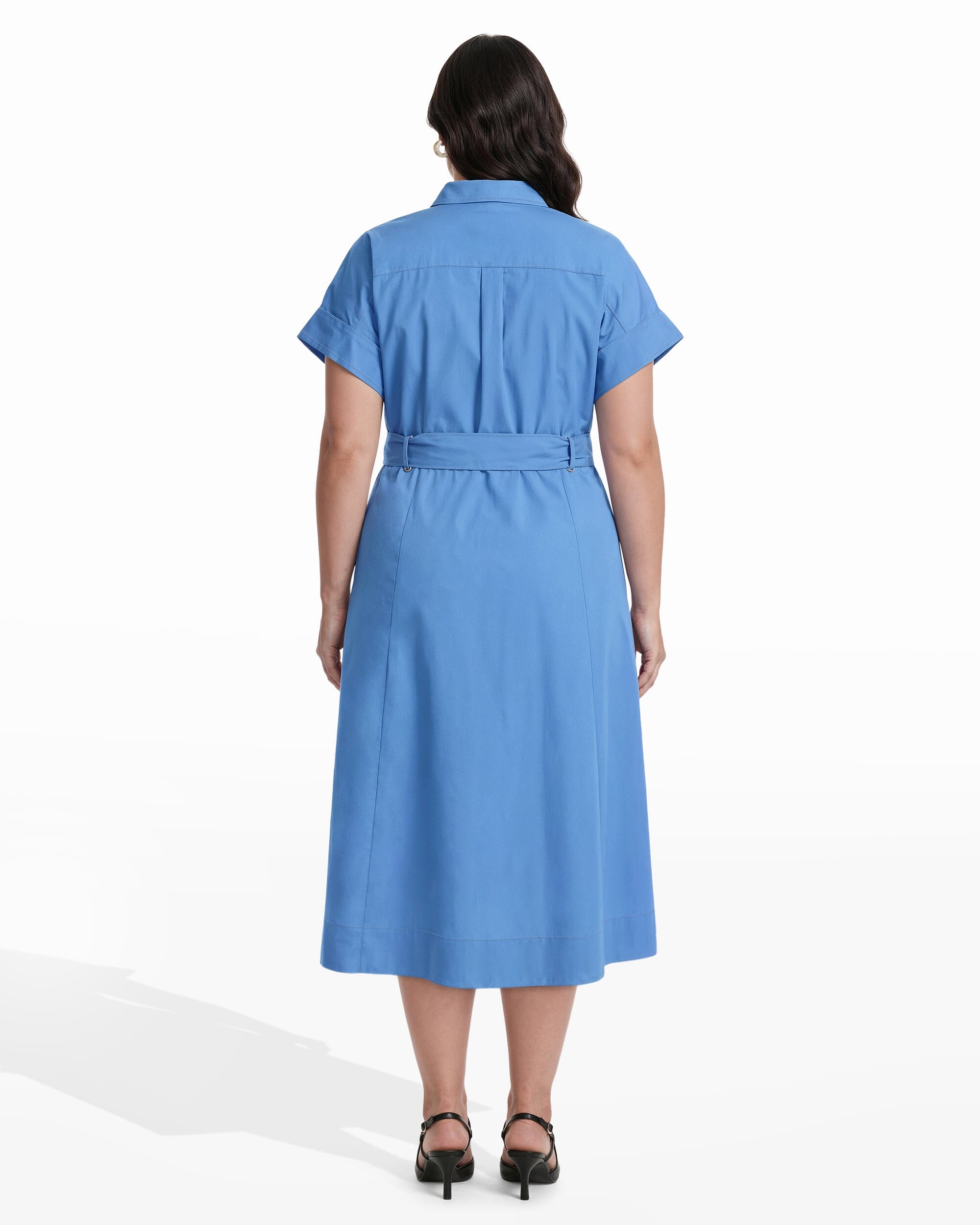 Shirt Dress With Belt Detail - Anne Klein SEAPORT