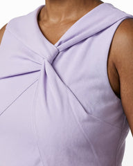Twist Front A-line Midi Dress - Anne Klein PASTEL LILAC
