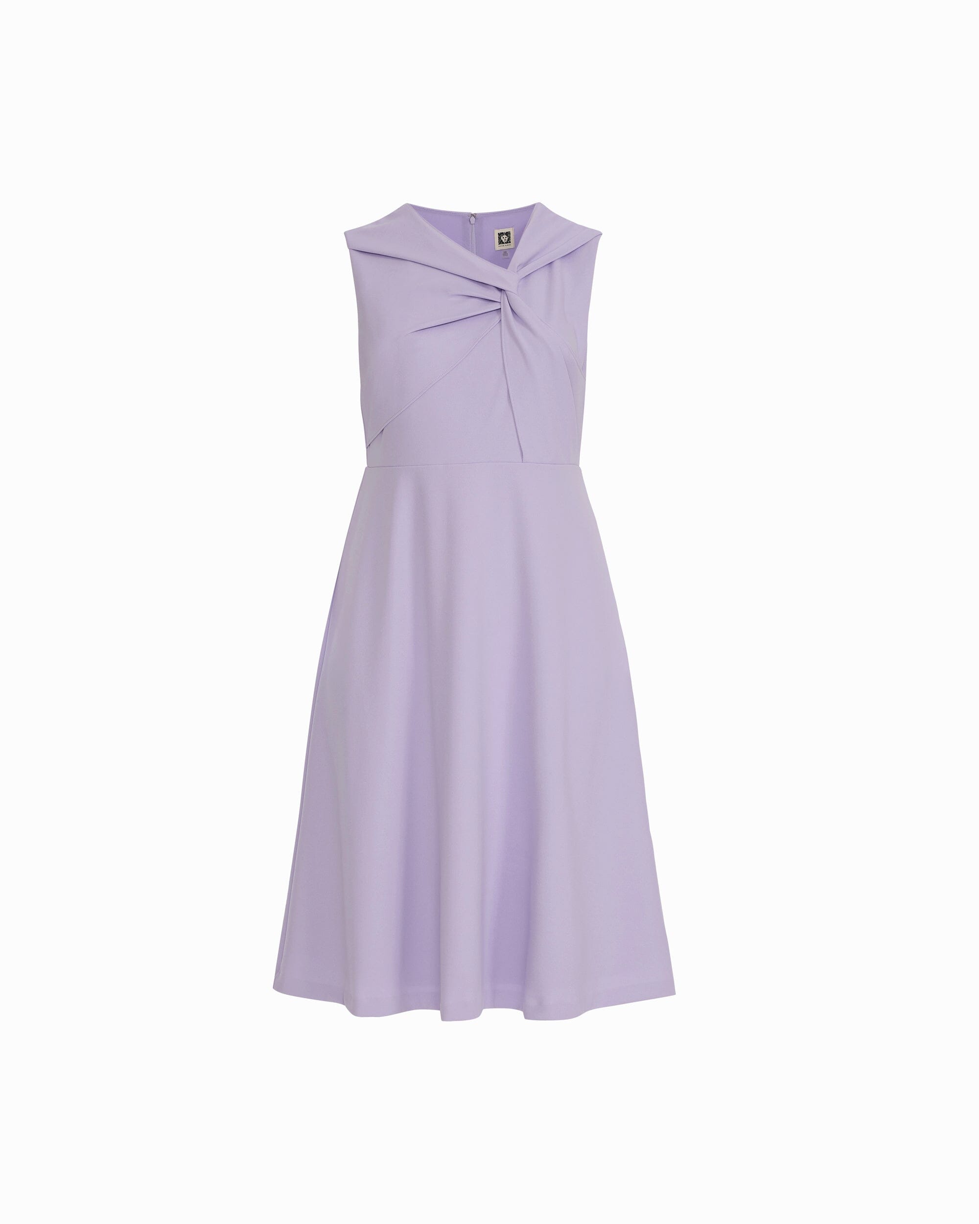 Twist Front A-line Midi Dress - Anne Klein PASTEL LILAC