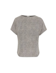 Petite Bateau Neck Blouse, Mini Dot Print - Anne Klein Anne White/Anne Black