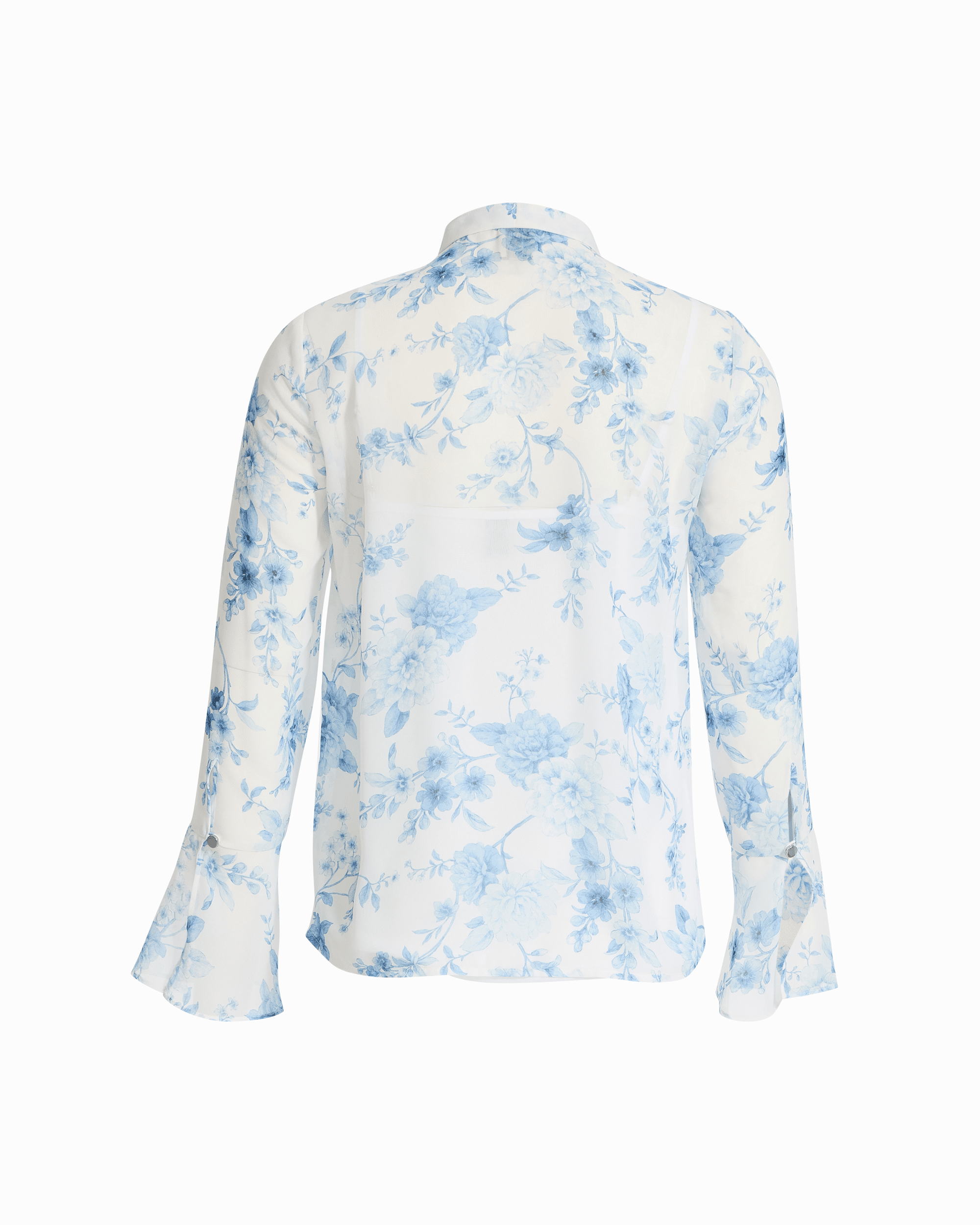 Ruffle Tie Neck Petite Blouse - Anne Klein CRISP WHITE MLT