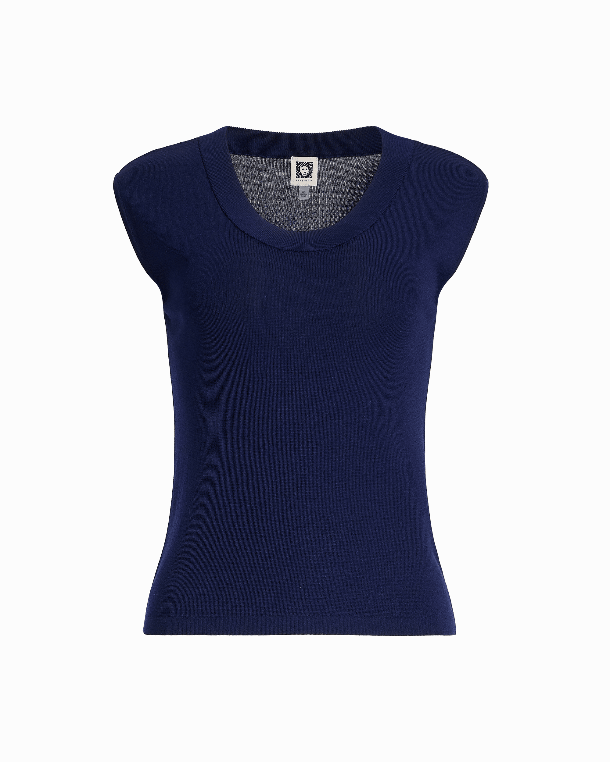 Petite V-Neck Knit Tank Top - Anne Klein DISTANT MOUNTAIN