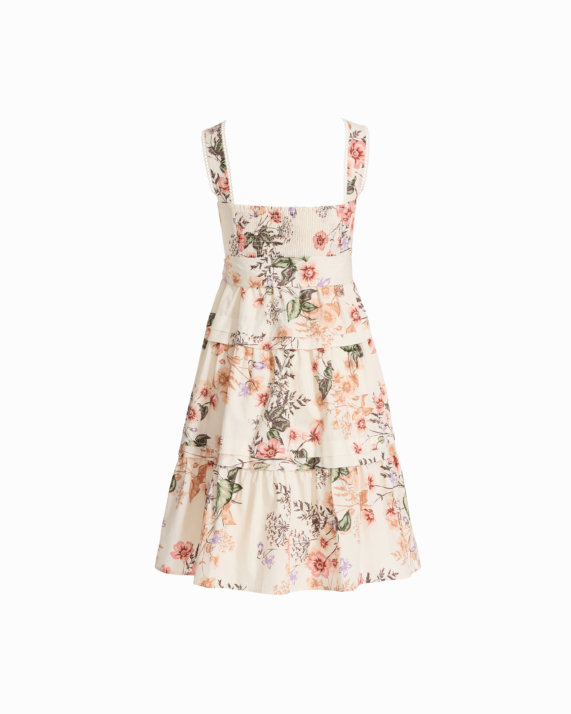 A-line Tiered Midi Dress - Anne Klein WHITE DOVE MULTI