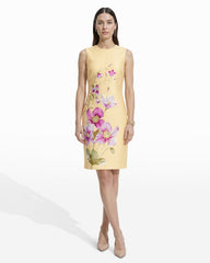 Sleeveless Sheath Dress - Anne Klein DAFFODIL MULTI