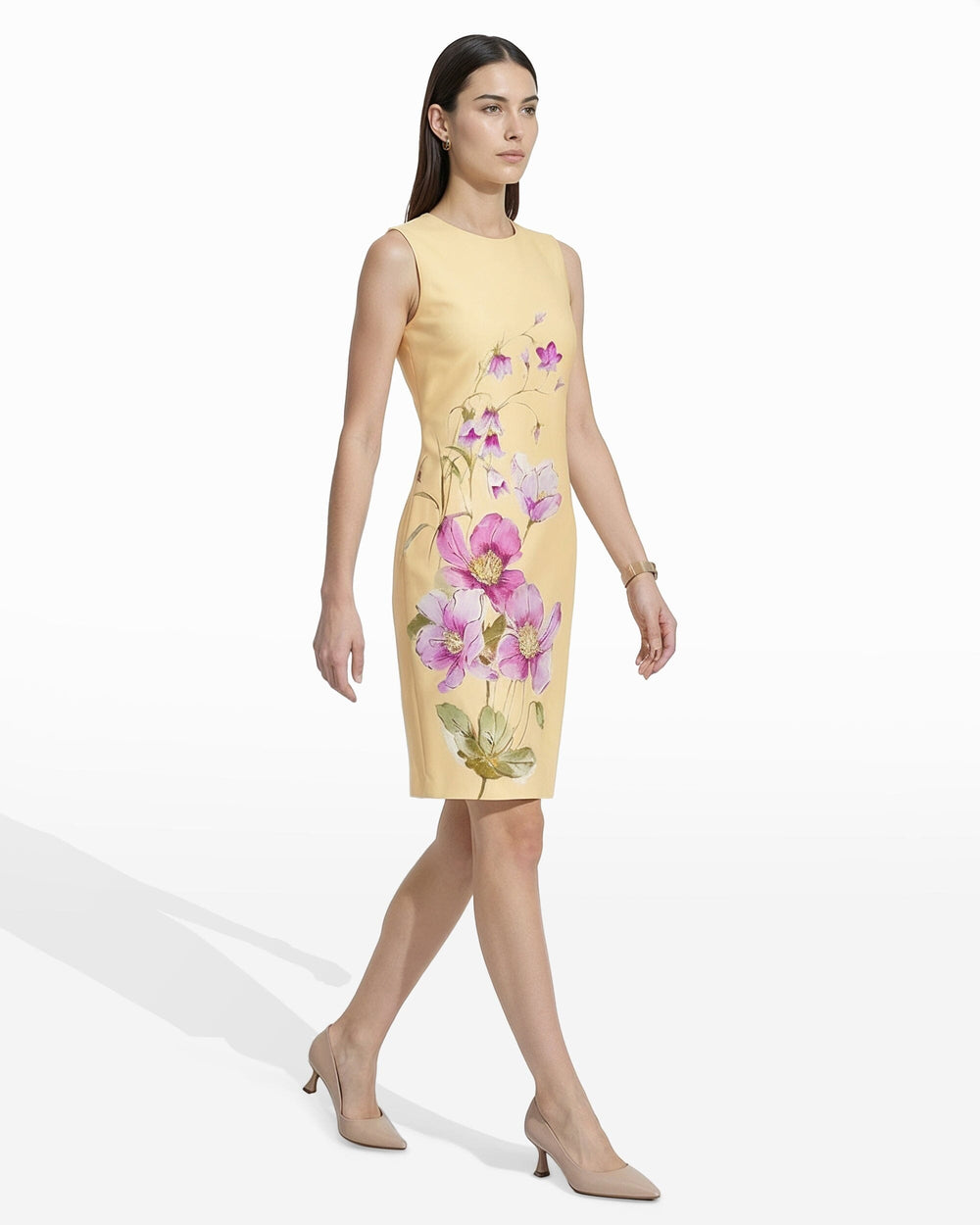 Sleeveless Sheath Dress - Anne Klein DAFFODIL MULTI