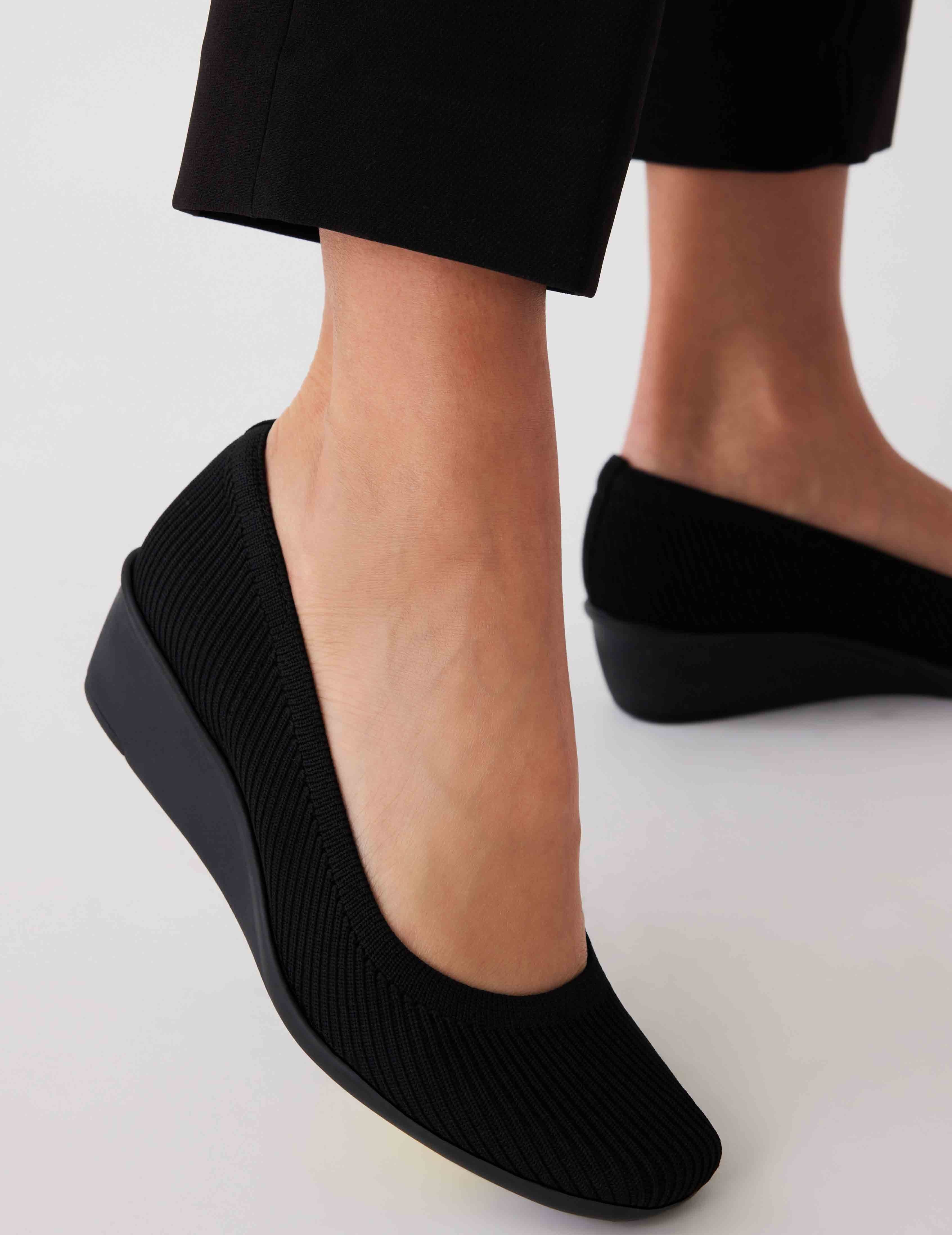 Wisher Wedge - Anne Klein Black Knit