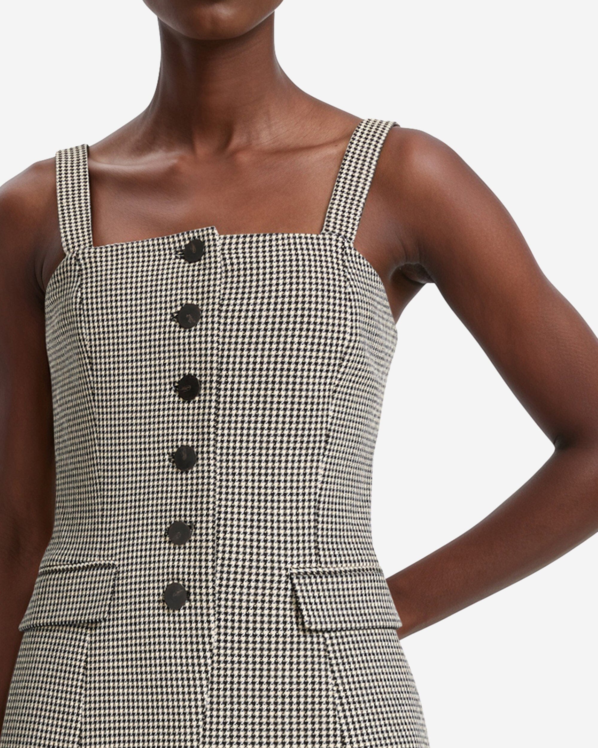 Front Button Vest - Anne Klein Anne Black Multi