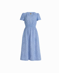Short Sleeve Midi Dress - Anne Klein SURF BLUE