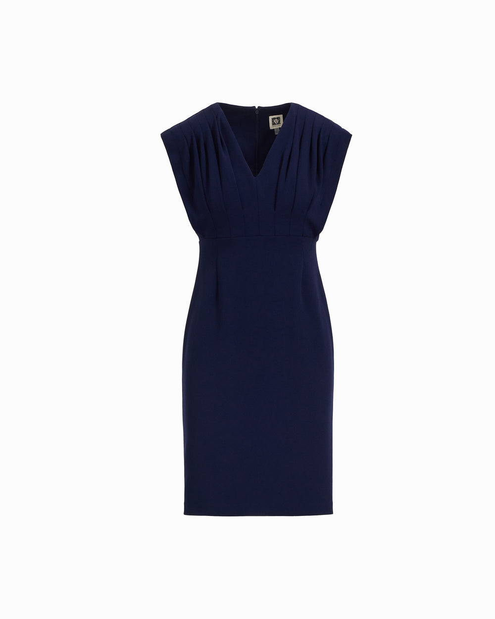 Pleated Bodice Sheath Dress - Anne Klein DEEP NAVY