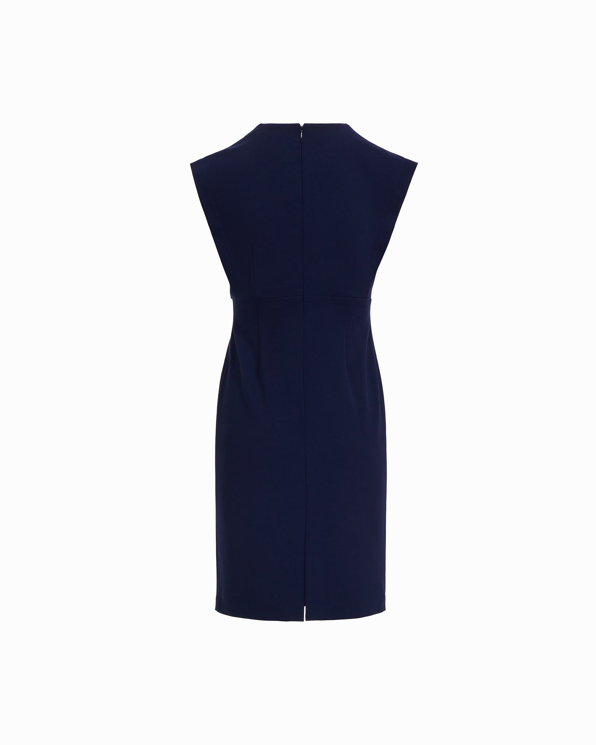 Pleated Bodice Sheath Dress - Anne Klein DEEP NAVY