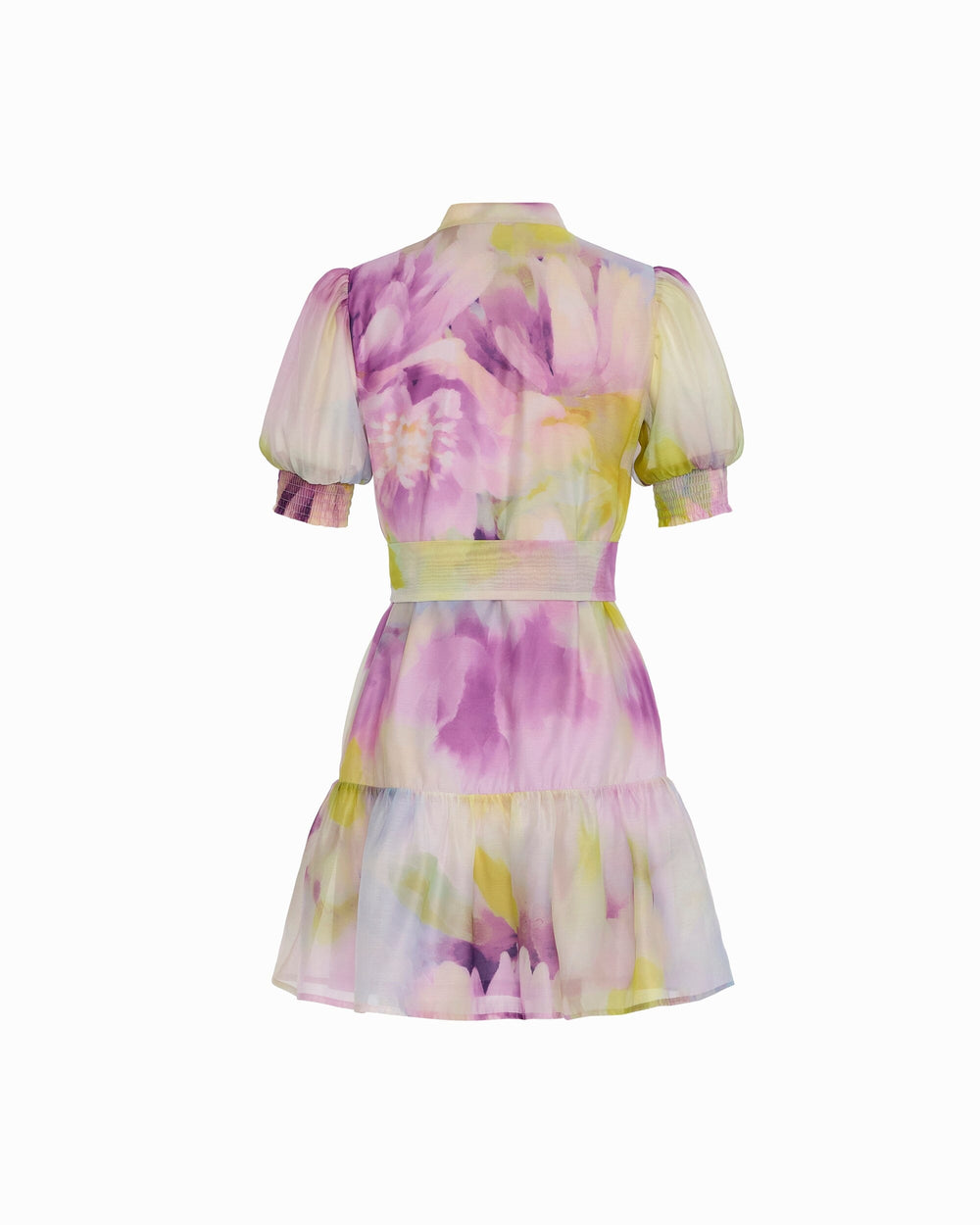 Puff Sleeve Shirt Dress - Anne Klein PASTEL LILAC MULTI