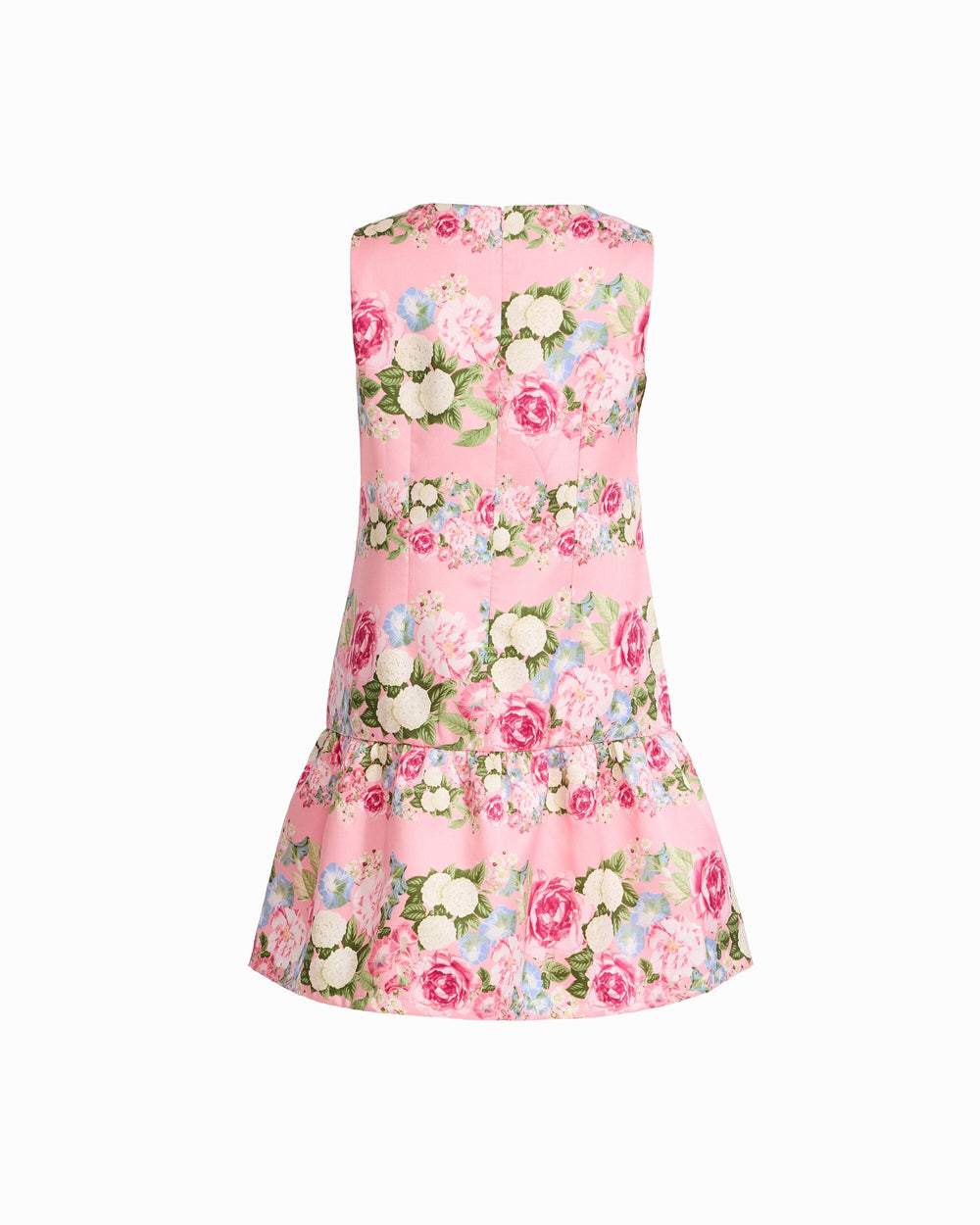 Boat Neck Flounce Shift Dress - Anne Klein CARNATION PINK MULT