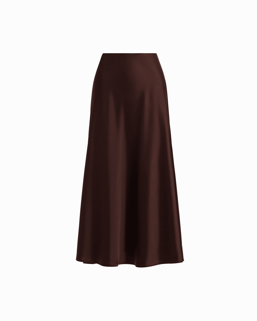 Bias Cut Flared Pull-On Skirt - Anne Klein DARK CHOCOLATE