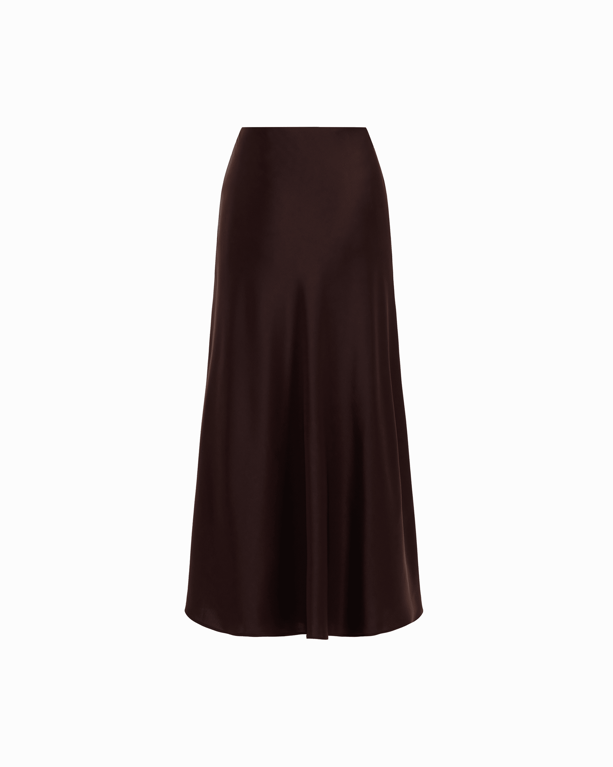 Bias Cut Flared Pull-On Skirt - Anne Klein DARK CHOCOLATE