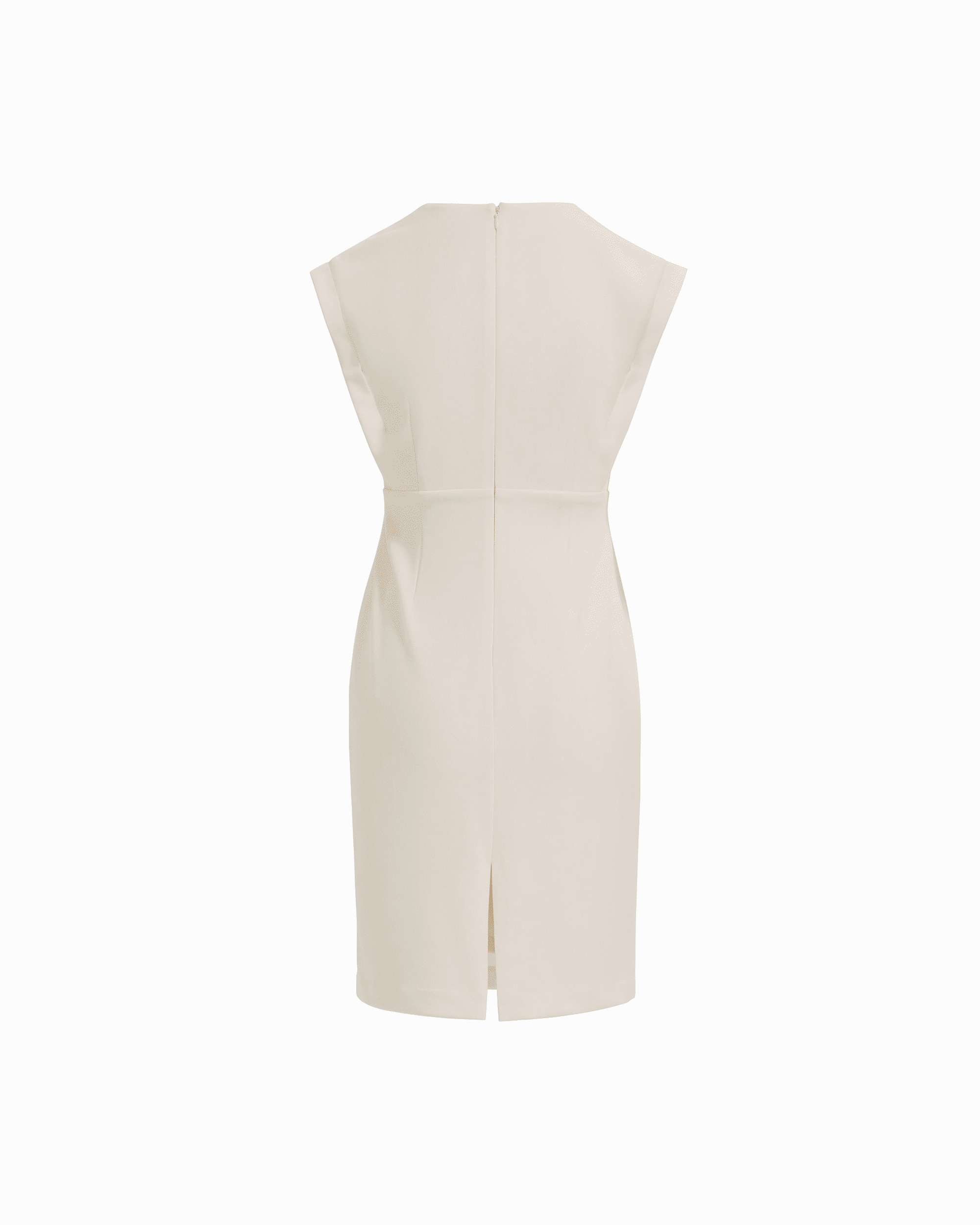 Pleated Bodice Sheath Dress - Anne Klein WHITE DOVE