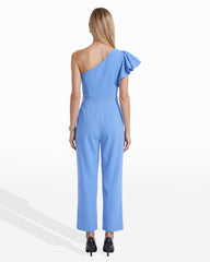 One Shoulder Ruffle Jumpsuit - Anne Klein SEAPORT