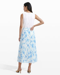 Pleated Lined Skirt - Anne Klein CRISP WHITE MLT