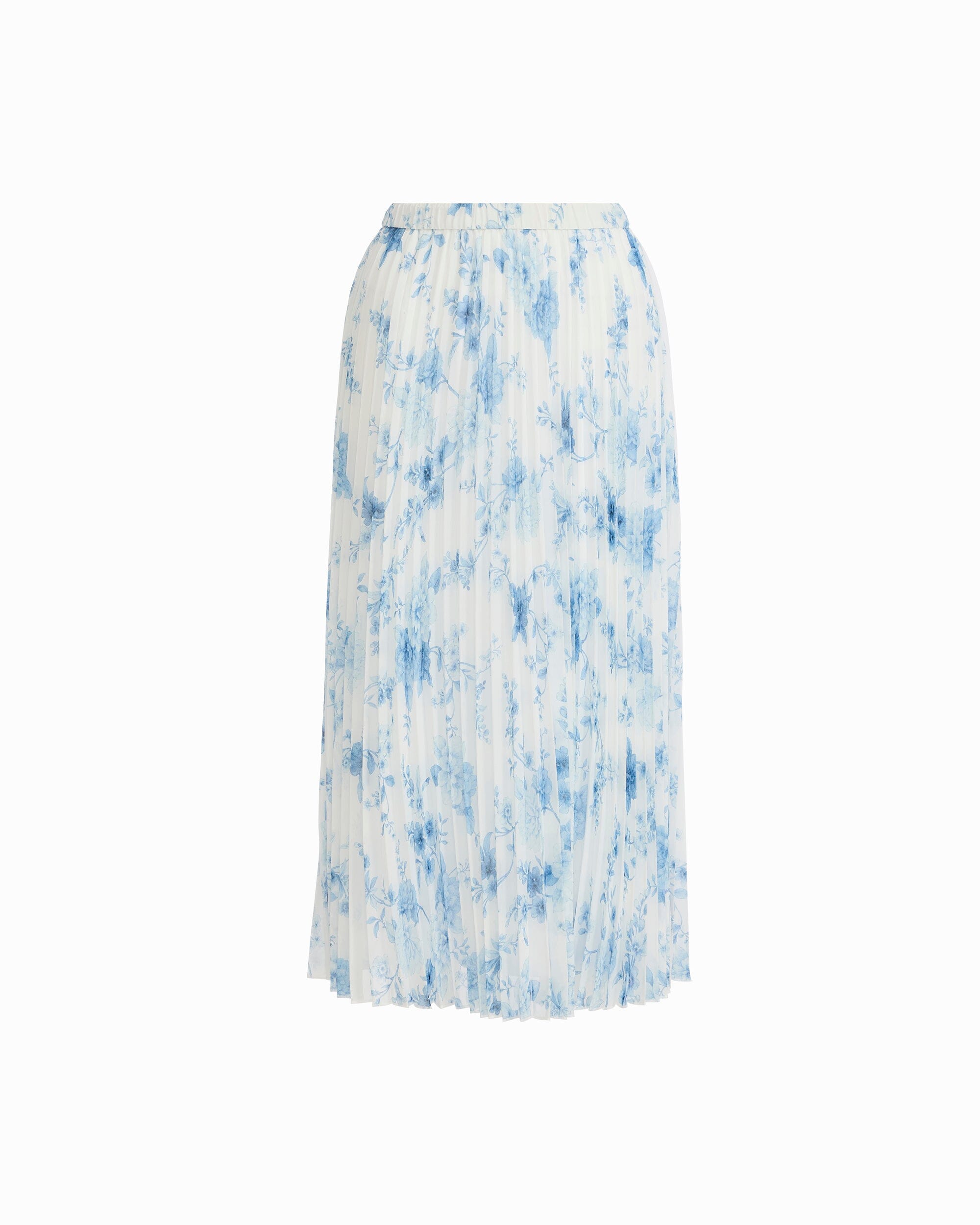 Pleated Lined Skirt - Anne Klein CRISP WHITE MLT