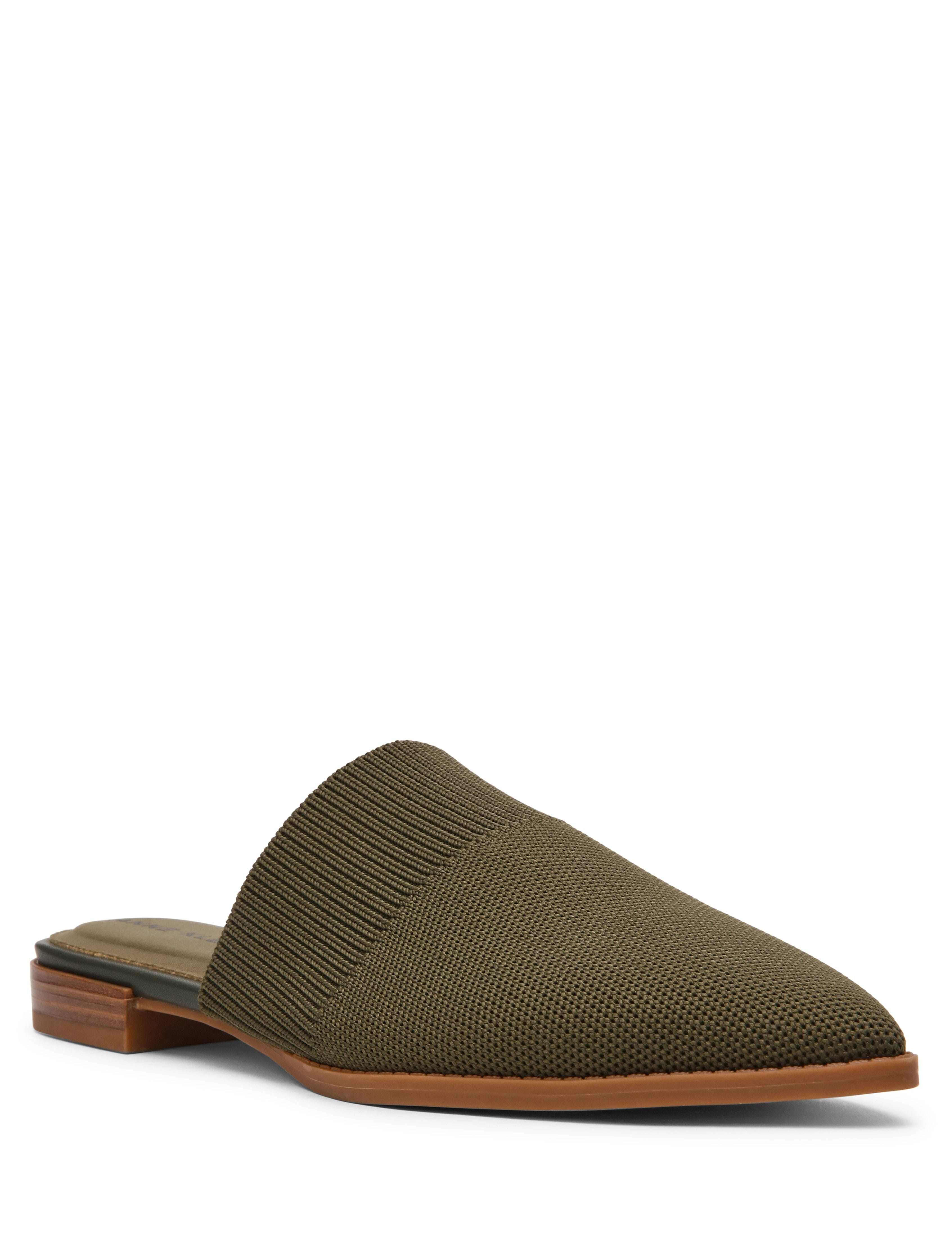 Vassar Knit Flat Mule - Anne Klein Olive Knit