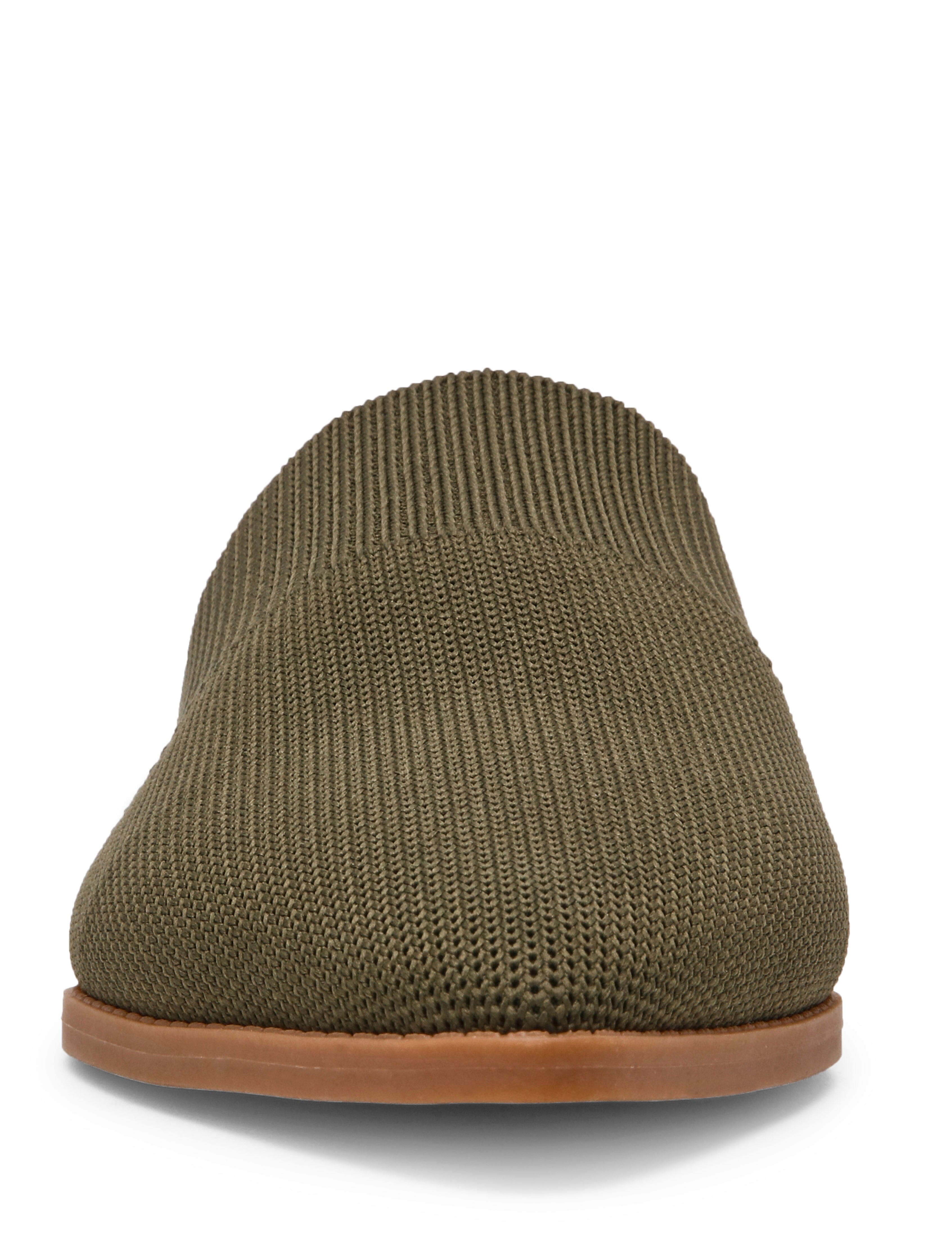 Vassar Knit Flat Mule - Anne Klein Olive Knit