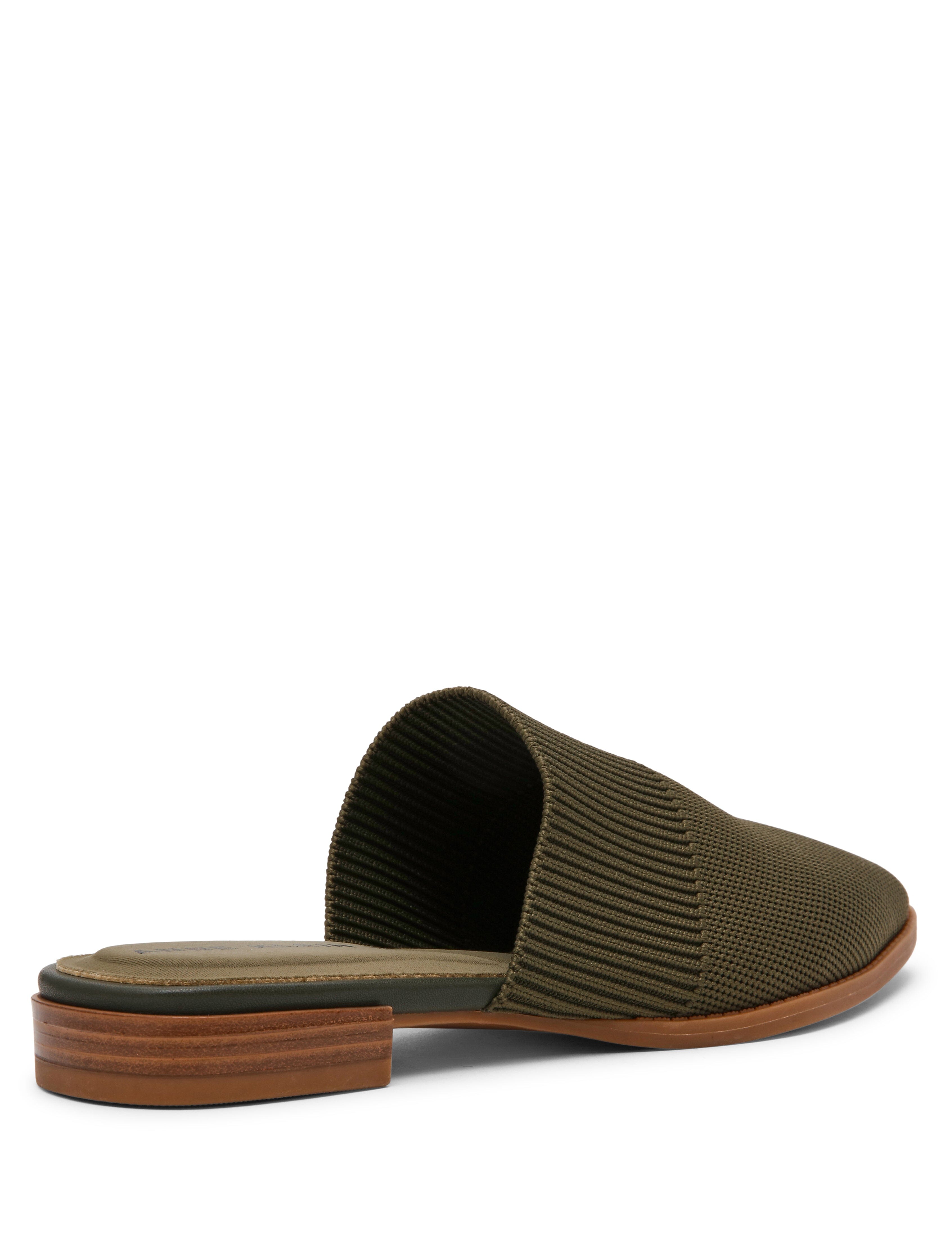 Vassar Knit Flat Mule - Anne Klein Olive Knit