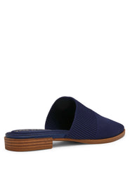 Vassar Knit Mule Flat - Anne Klein Navy Knit
