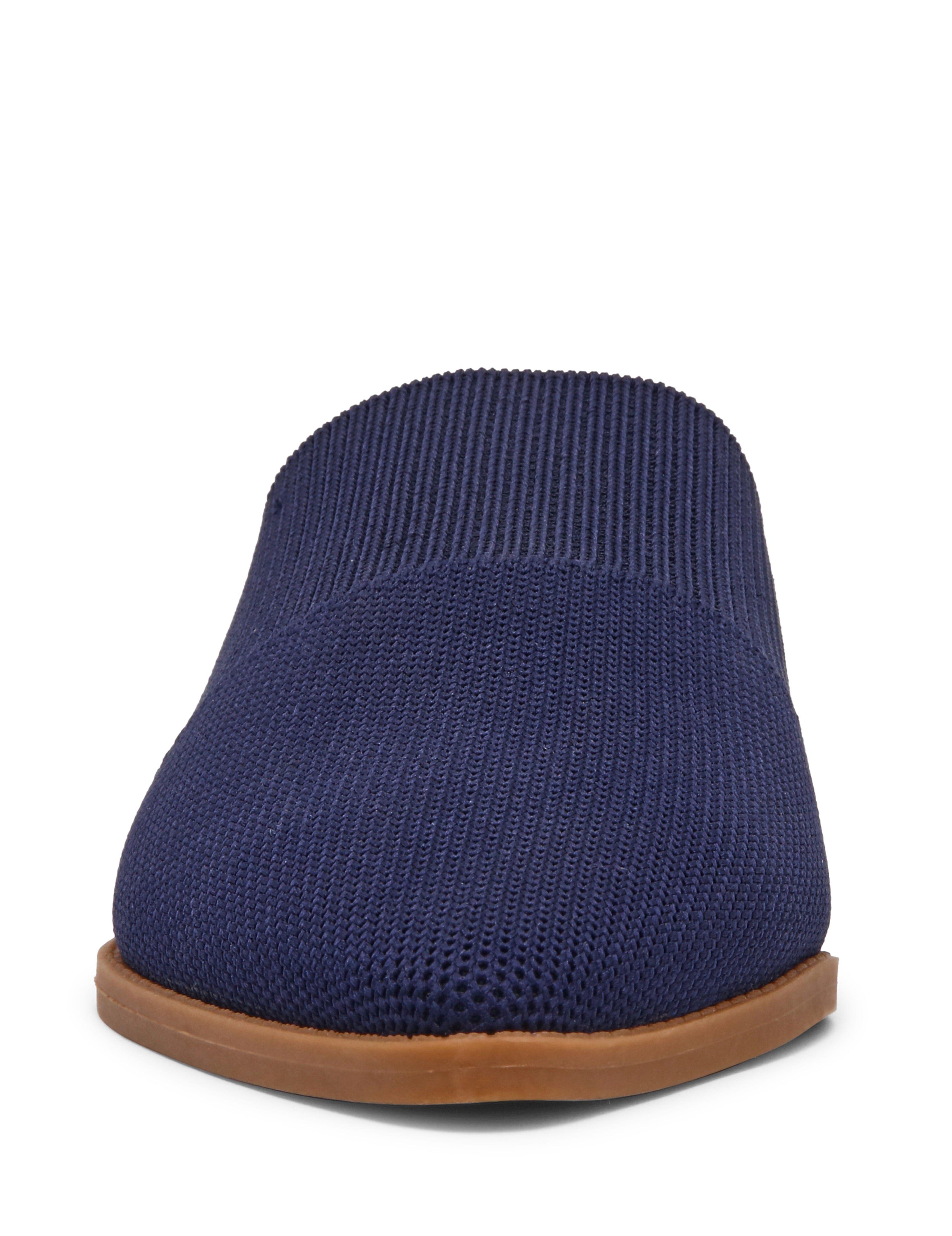 Vassar Knit Mule Flat - Anne Klein Navy Knit