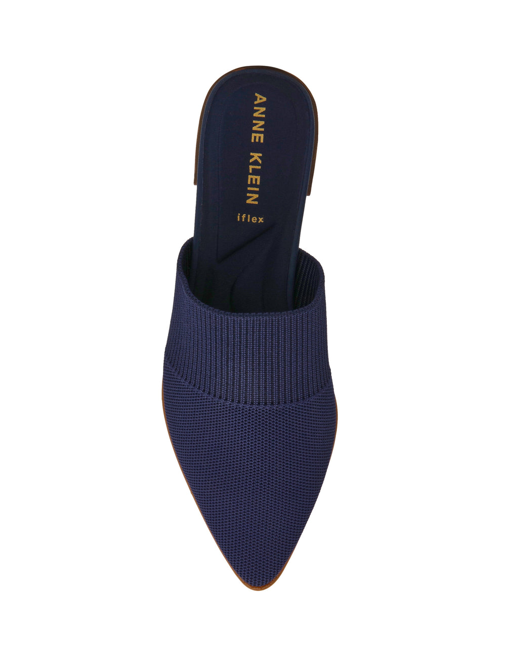 Vassar Knit Mule Flat - Anne Klein Navy Knit
