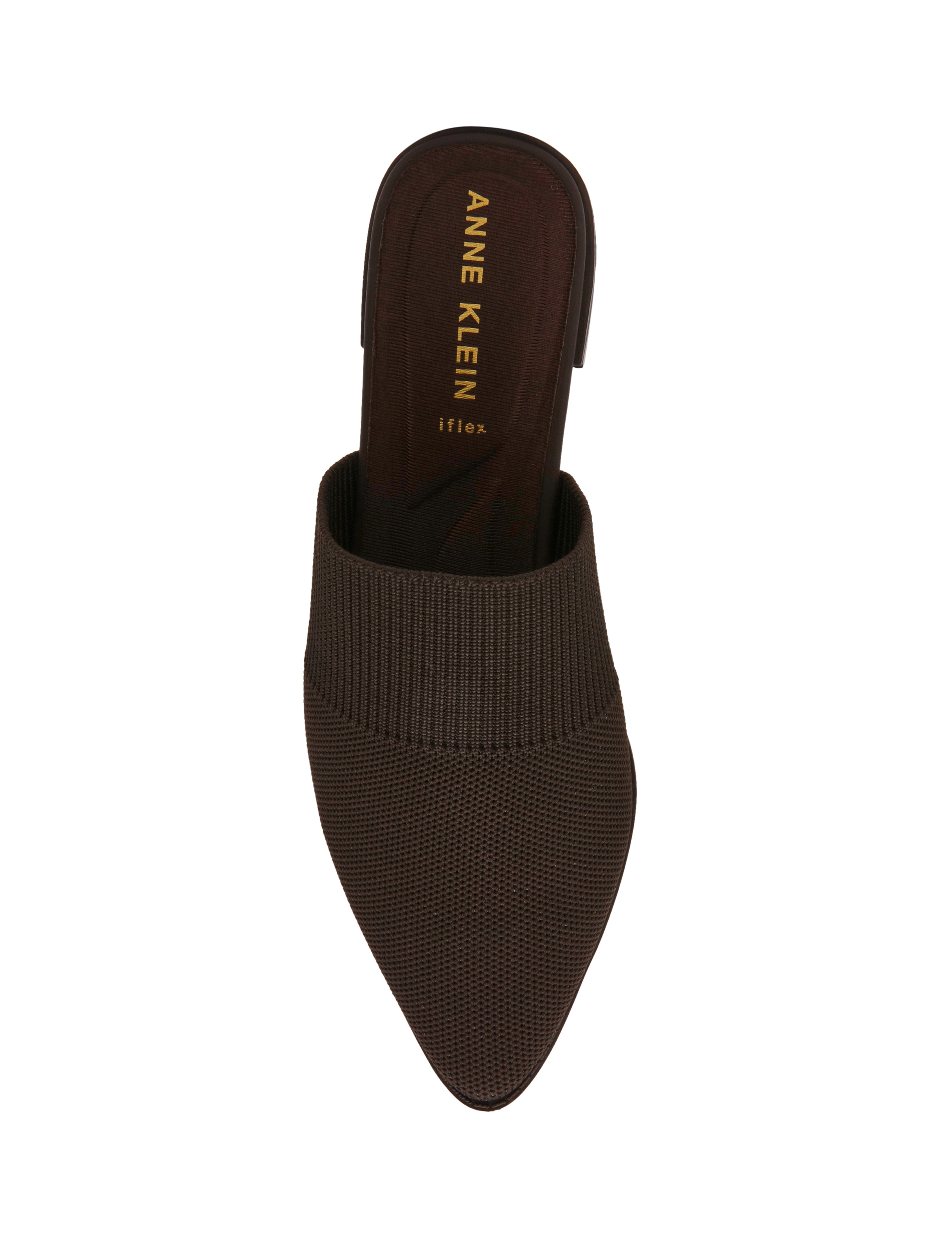 Vassar Knit Flat Mule - Anne Klein Brown Knit