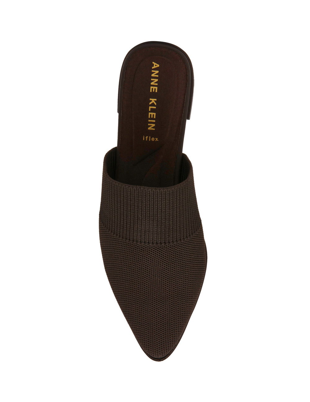 Vassar Knit Flat Mule - Anne Klein Brown Knit