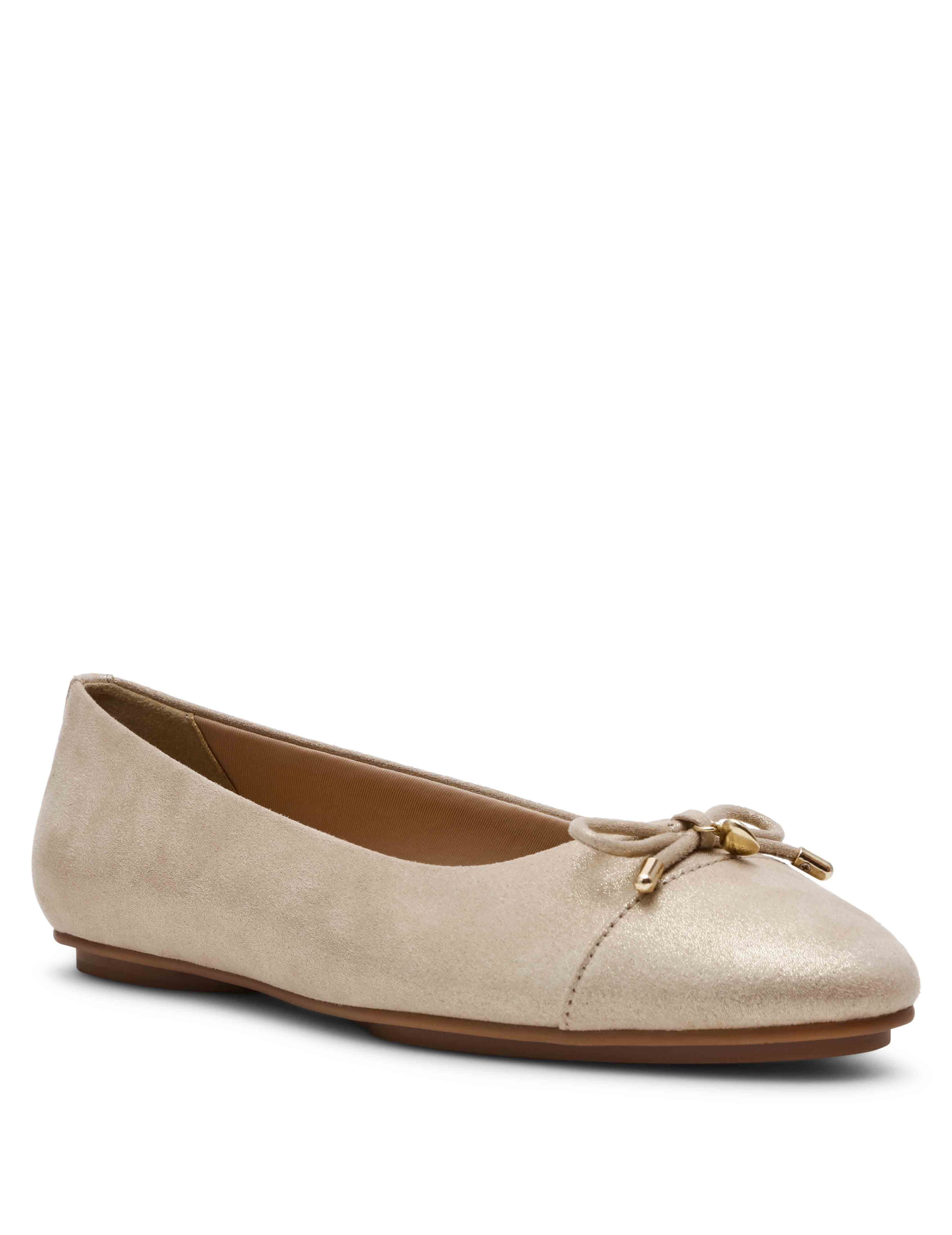 Luci Ballet Flat - Anne Klein Light Gold Micro