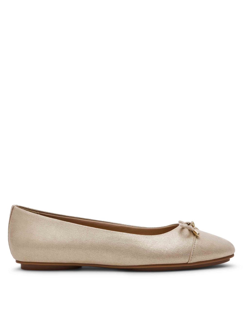 Luci Ballet Flat - Anne Klein Light Gold Micro