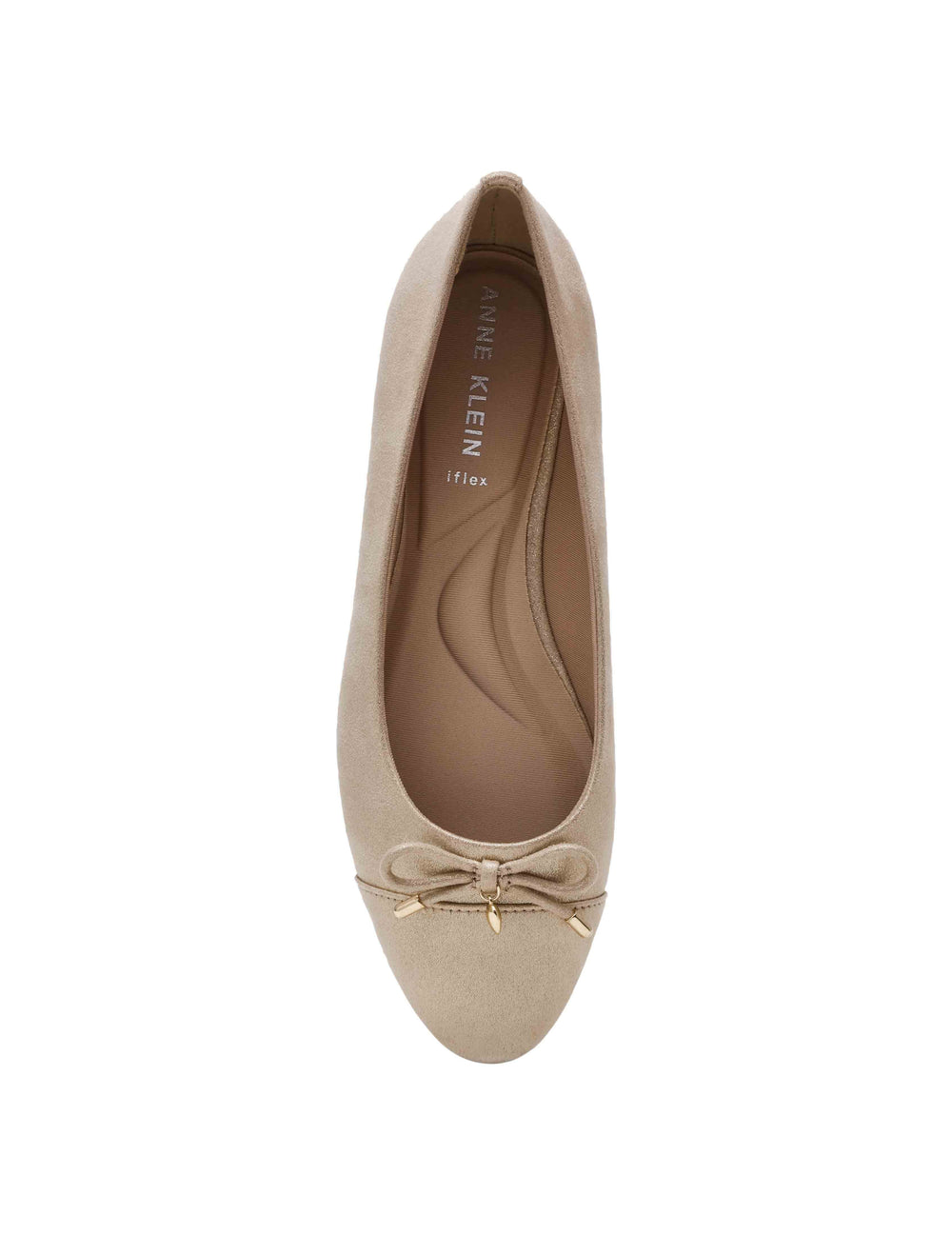 Luci Ballet Flat - Anne Klein Light Gold Micro