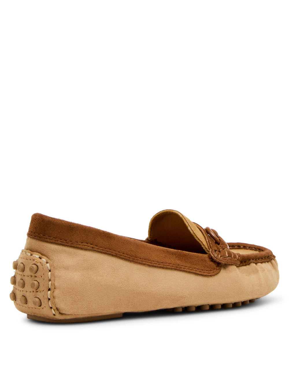 Chrystie Moccasin Loafer in Suede - Anne Klein Taupe Multi