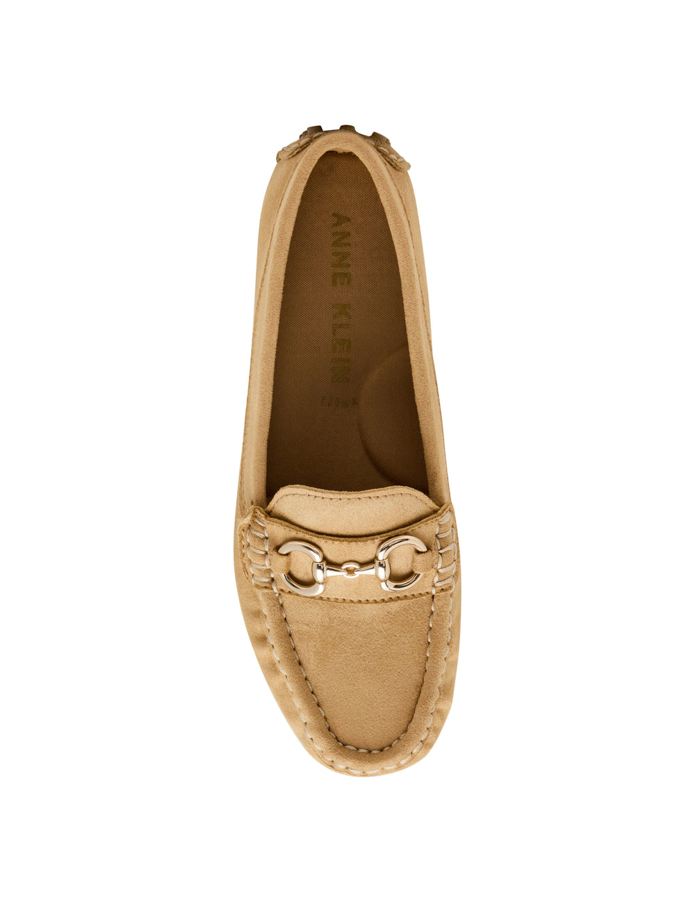 Chrystie Moccasin Loafer in Camel Suede - Anne Klein Tan Suede