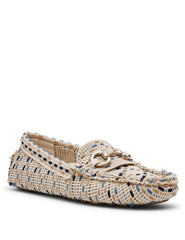 Chrystie Woven Moccasin Loafer - Anne Klein Nat/Blk Knit