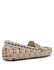 Chrystie Woven Moccasin Loafer - Anne Klein Nat/Blk Knit