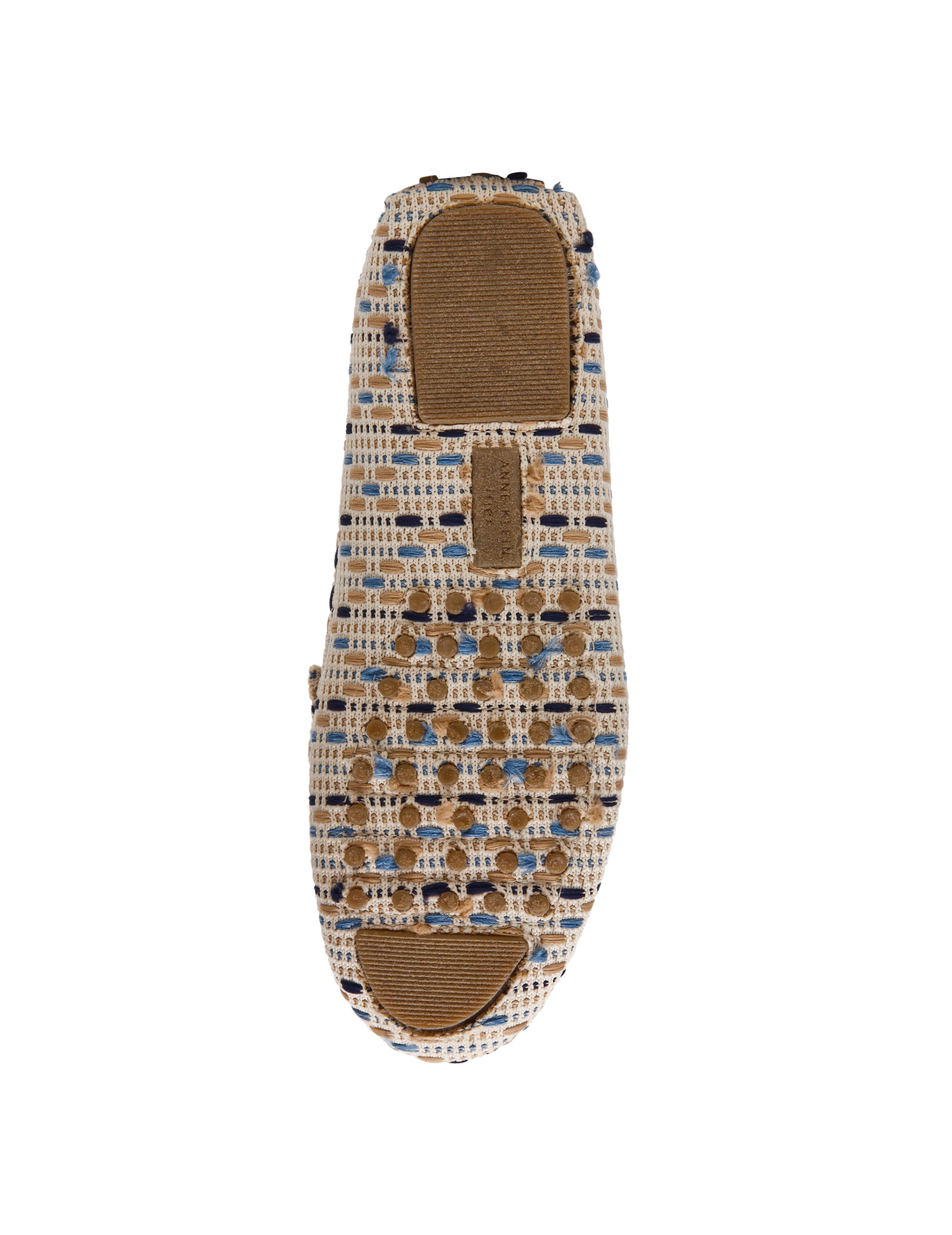 Chrystie Woven Moccasin Loafer - Anne Klein Nat/Blk Knit