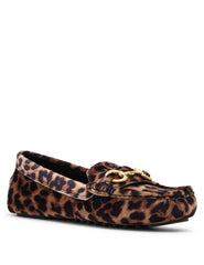 Chrystie Leopard Print Moccasin Loafer - Anne Klein Leopard Knit