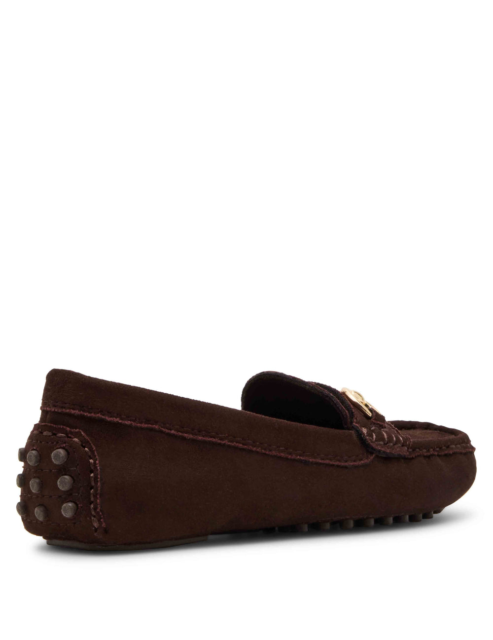 Chrystie Moccasin Loafer in Suede - Anne Klein Dark Brown