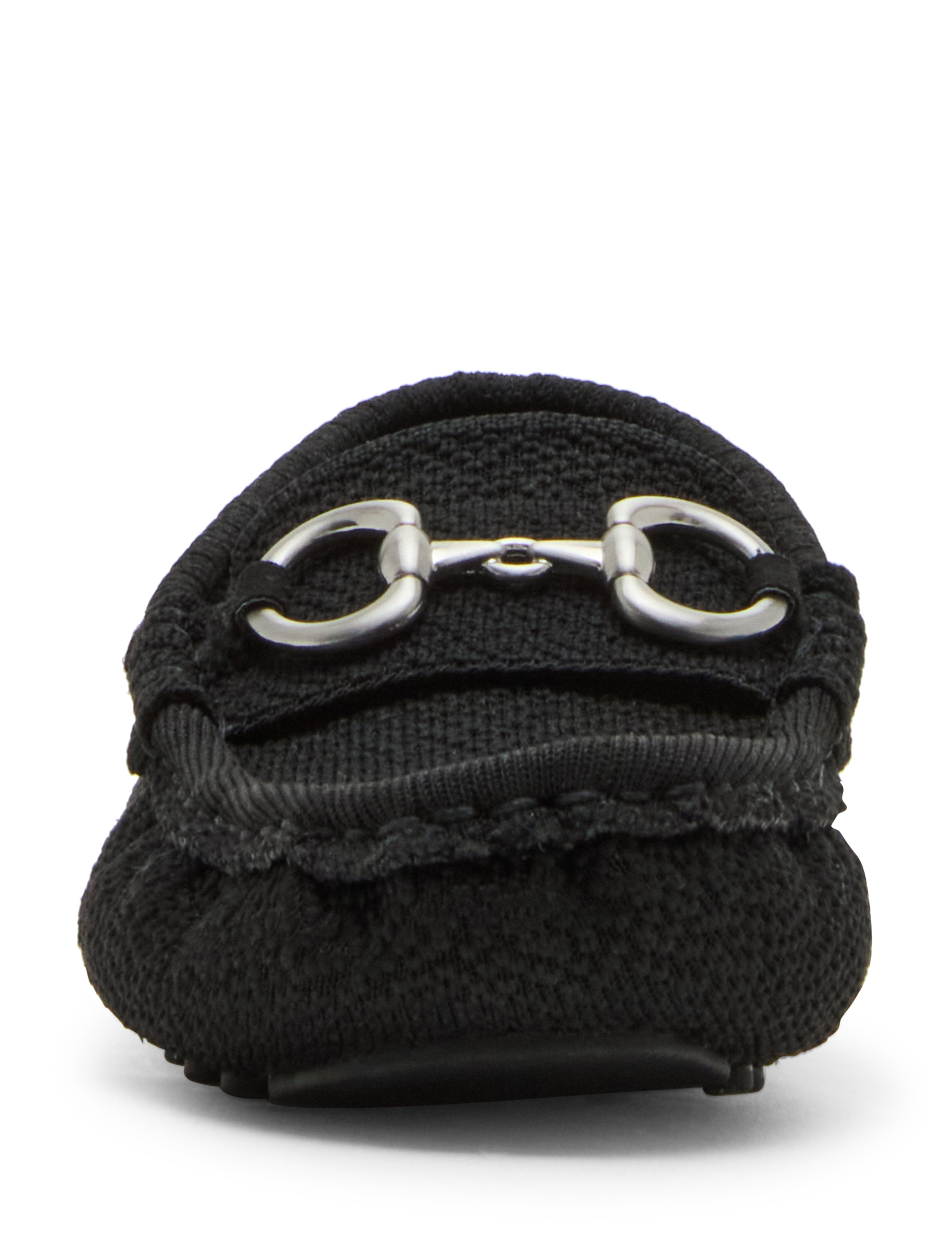 Chrystie Moccasin Loafer with Bit Detail - Anne Klein Black Knit