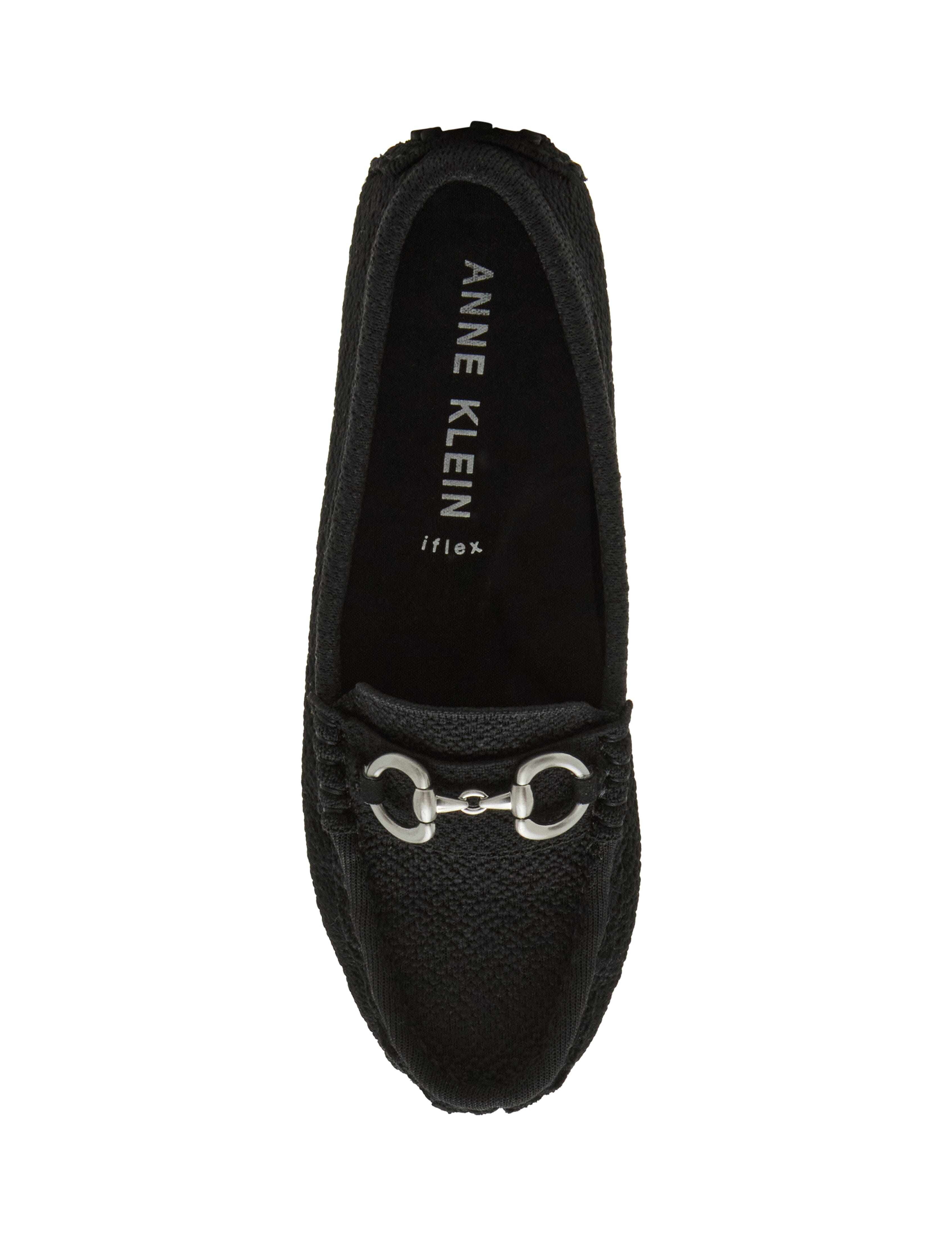 Chrystie Moccasin Loafer with Bit Detail - Anne Klein Black Knit