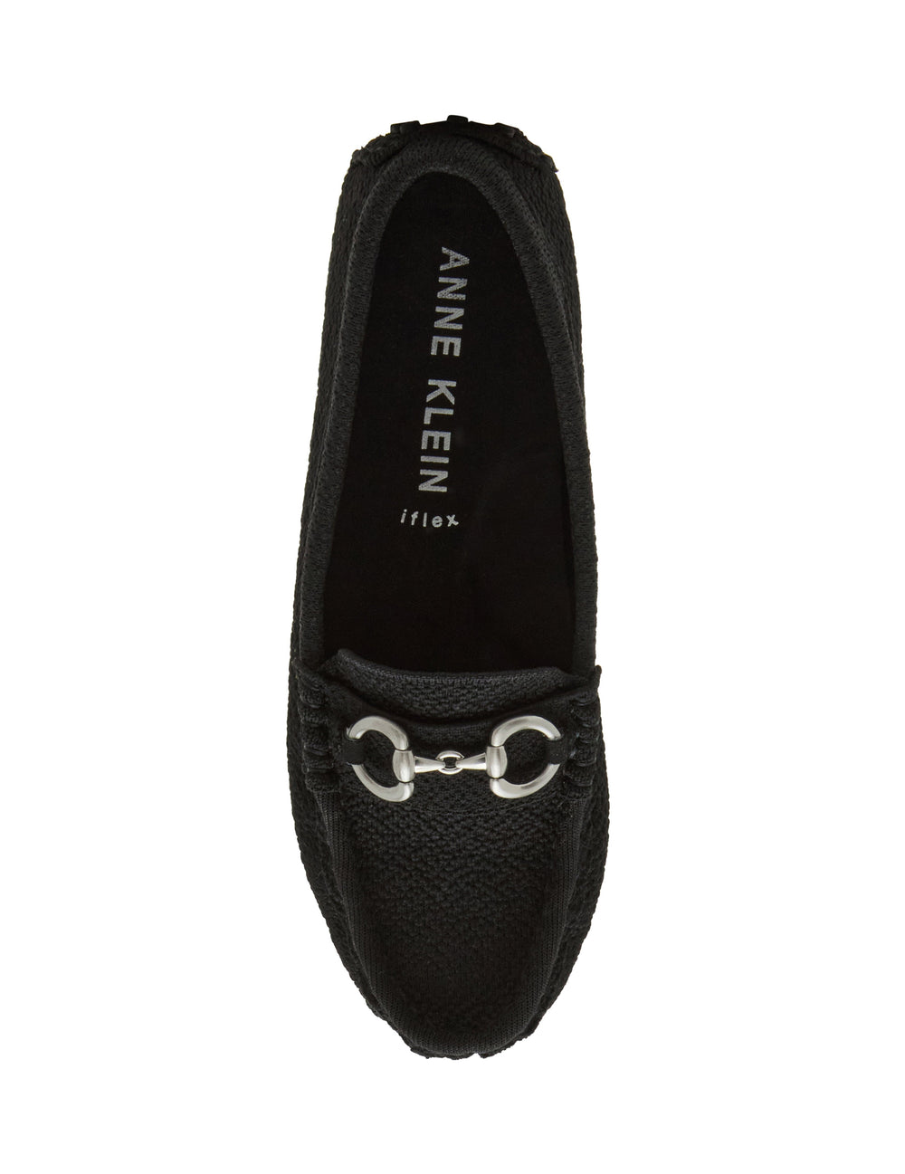 Chrystie Moccasin Loafer with Bit Detail - Anne Klein Black Knit