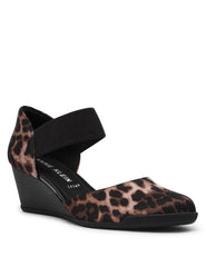 Tiffany Leopard Print Wedge Pump - Anne Klein Leopard Satin