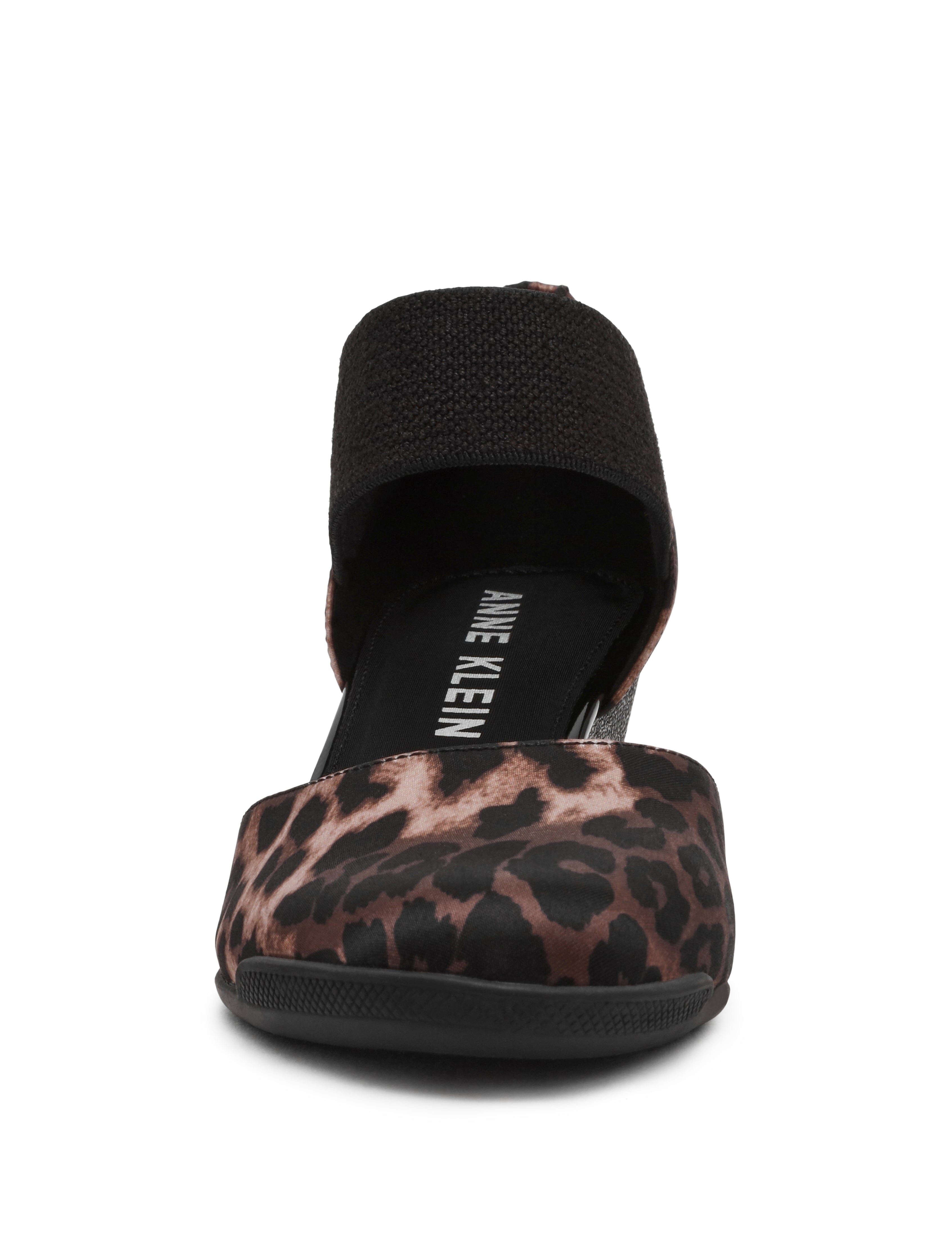 Tiffany Leopard Print Wedge Pump - Anne Klein Leopard Satin