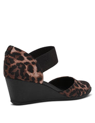Tiffany Leopard Print Wedge Pump - Anne Klein Leopard Satin