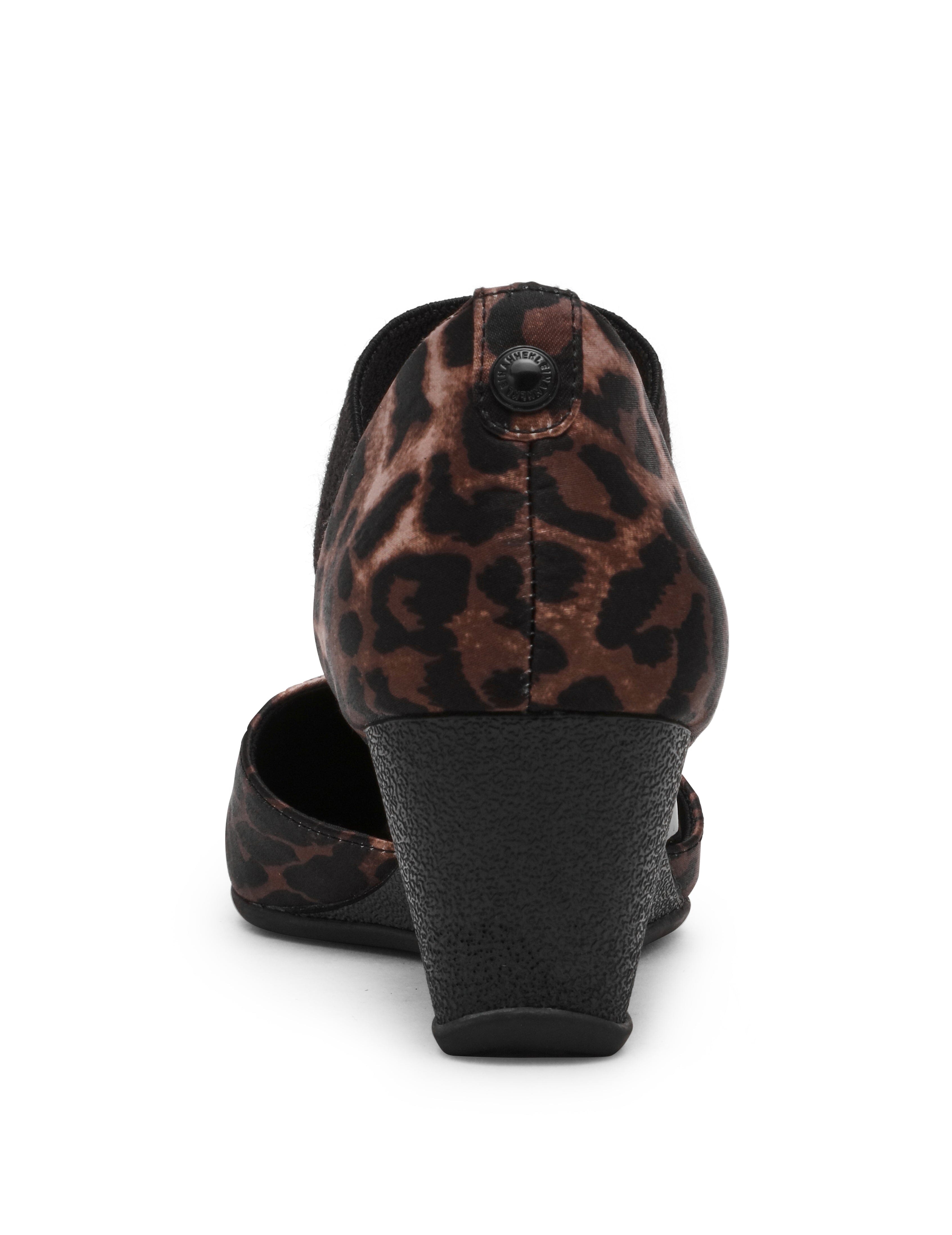 Tiffany Leopard Print Wedge Pump - Anne Klein Leopard Satin