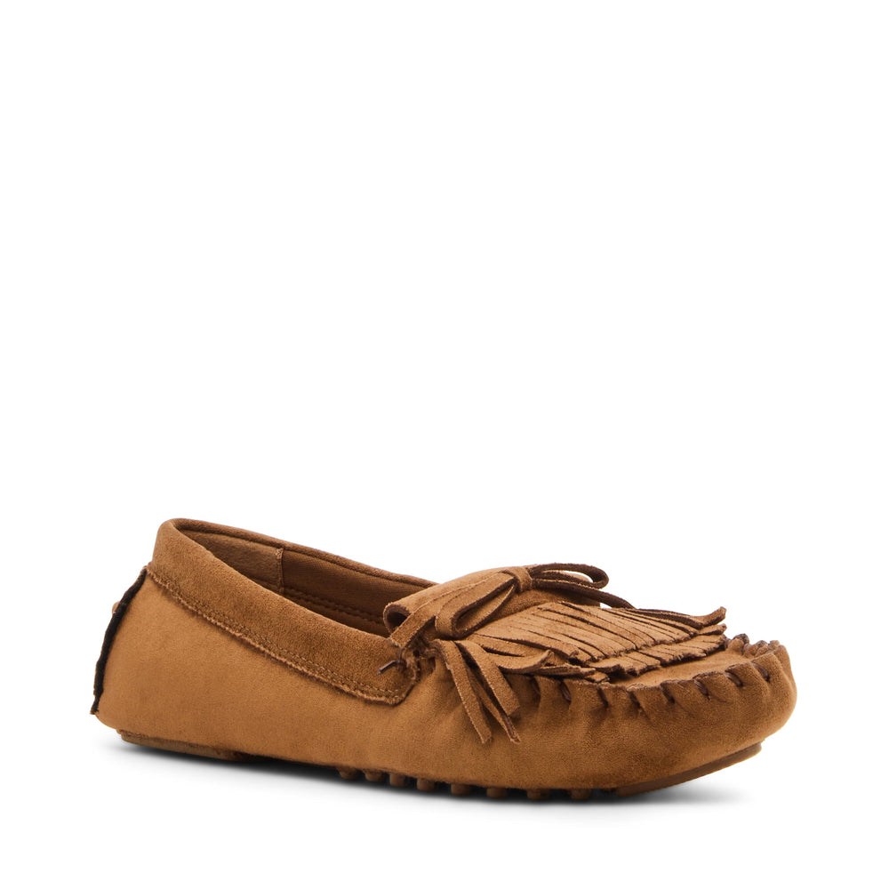 Cali Suede Fringe Moccasin Loafer - Anne Klein Tan Suede