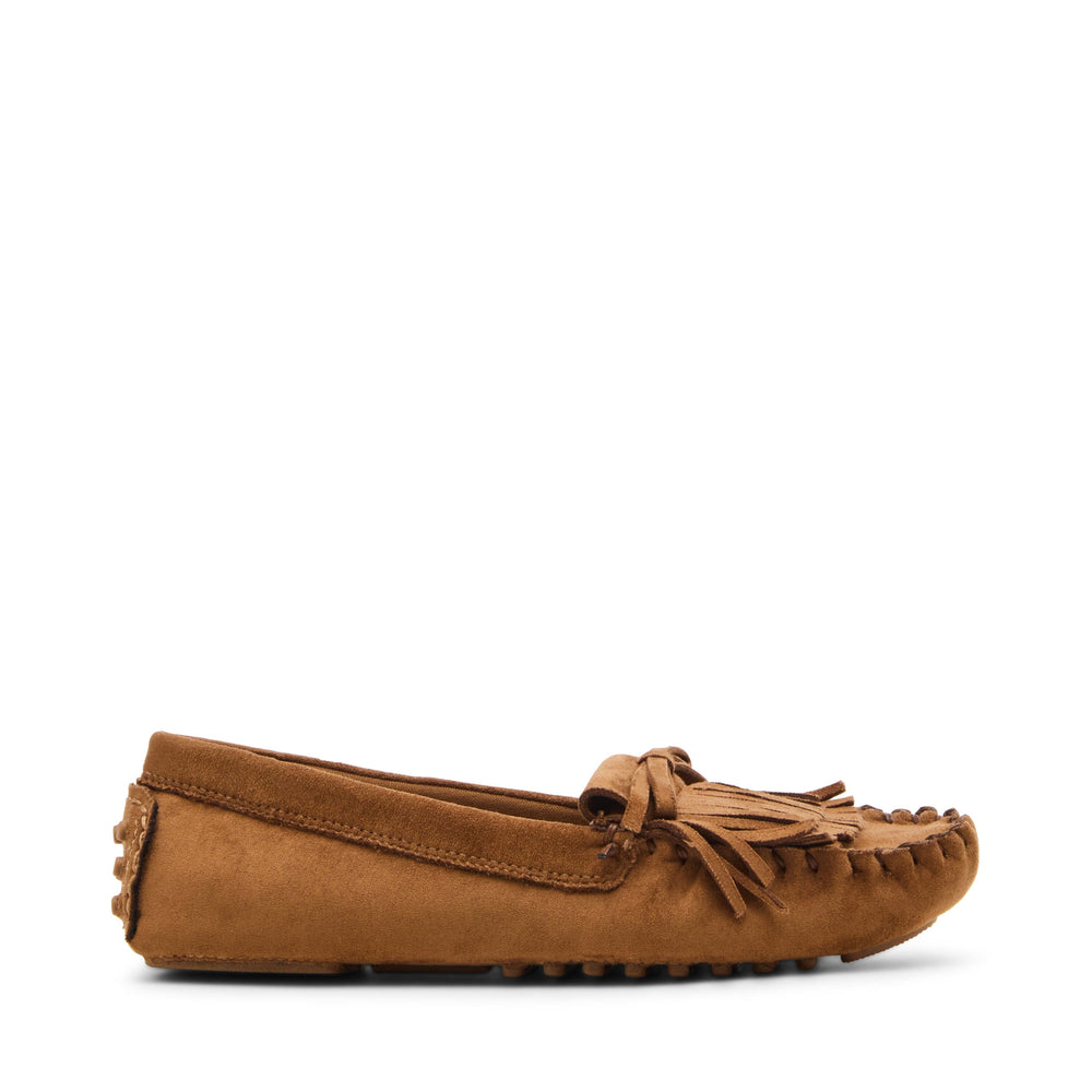 Cali Suede Fringe Moccasin Loafer - Anne Klein Tan Suede