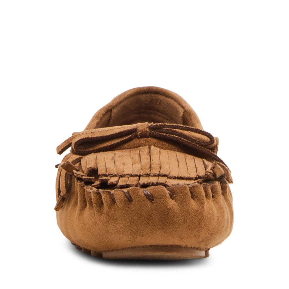 Cali Suede Fringe Moccasin Loafer - Anne Klein Tan Suede